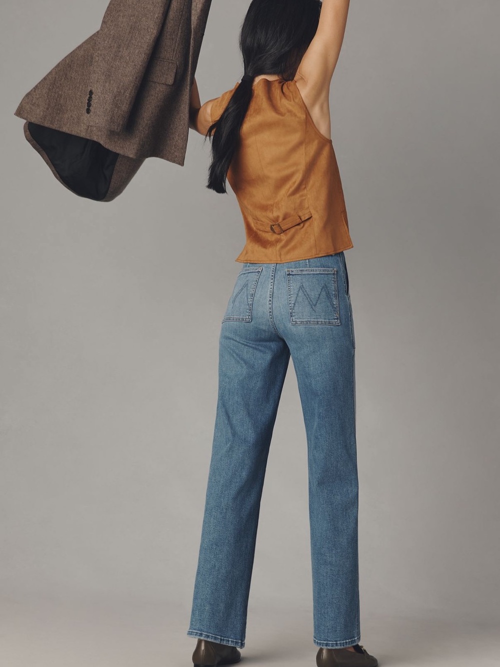 Mother Stich-up Maven High Rise Wide Leg Jeans - Picture 2 of 5